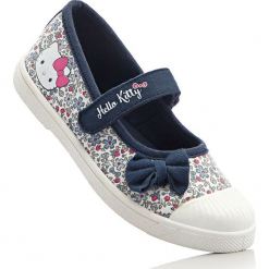 Baleriny "Hello Kitty" bonprix niebieski w kwiaty. Niebieskie baleriny dziewczęce bonprix, w kwiaty. Za 37.99 zł.