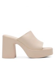 DeeZee Klapki H85819-1 Beżowy. Brązowe klapki damskie DeeZee, bez wzorów, z syntetyku, bez obcasa, bez zapięcia. Za 149.99 zł.