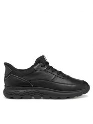 Geox Sneakersy D Spherica Plus D567MB 00085 C9999 Czarny. Czarne obuwie sportowe damskie Geox, ze skóry, bez zapięcia. Za 379.99 zł.