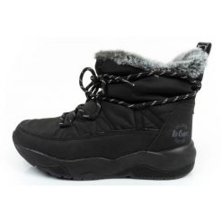 Buty Lee Cooper LCJ-24-03-3063L czarne. Czarne śniegowce damskie z materiału, przed kolano. Za 329.02 zł.