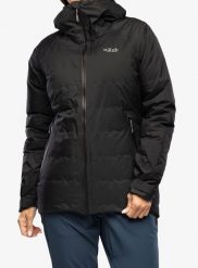 Kurtka puchowa damska Rab Valiance Jacket. Czarne kurtki damskie RAB, na zimę, l, bez wzorów, z materiału, bez kaptura. Za 1,385.99 zł.
