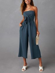 LA Angels Kombinezon w kolorze niebieskim rozmiar: M. Niebieskie kombinezony damskie LA Angels, m, bez wzorów, bez kołnierzyka, bez ramiączek. Za 152.98 zł.