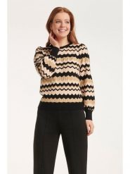 Smashed Lemon Sweter w kolorze beżowym rozmiar: M. Brązowe swetry klasyczne damskie Smashed Lemon, m, bez kołnierzyka. Za 104.99 zł.