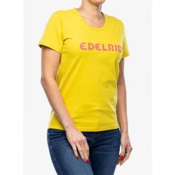 Koszulka bawełniana damska Edelrid Corporate T-Shirt II. Żółte koszulki sportowe damskie EDELRID, bez wzorów, z bawełny, bez ramiączek. W wyprzedaży za 122.85 zł.