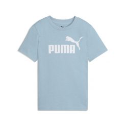 Młodzieżowa koszulka ESS z logo No. 1 PUMA. Biała bluzki damskie Puma, m, bez wzorów, z bawełny, klasyczne, bez kołnierzyka, bez ramiączek. Za 79.00 zł.