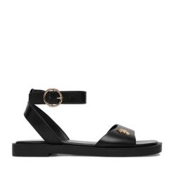 Sandały U.S. Polo Assn. Czarne sandały damskie U.S. Polo Assn., bez wzorów, bez obcasa, na płaskiej podeszwie, bez zapięcia. Za 219.99 zł.