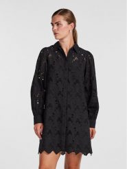 YAS Sukienka koszulowa 26030764 Czarny Regular Fit. Czarne sukienki damskie YAS, bez wzorów, z bawełny, bez ramiączek. Za 239.99 zł.