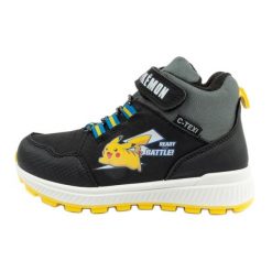 Buty Dziecięce Cerda PO000427 Czarne Motyw Pokemona. Czarne buty zimowe chłopięce na zimę, z materiału, bez zapięcia. Za 242.91 zł.
