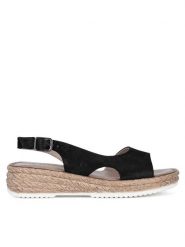 Lasocki Sandały WI16-3087-01 Czarny. Czarne sandały damskie Lasocki, bez wzorów, ze skóry, bez obcasa, na płaskiej podeszwie, bez zapięcia. Za 159.99 zł.