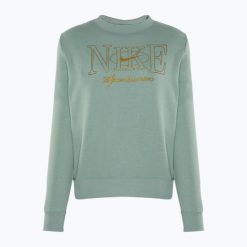 Bluza damska Nike Sportswear Club Fleece. Zielone bluzy damskie Nike, bez wzorów, bez kaptura. Za 259.99 zł.