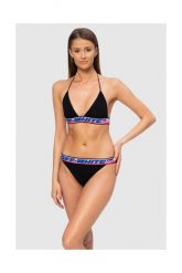 OFF-WHITE Czarne bikini. Czarne bikini OFF-WHITE, bez wzorów, z gumy. W wyprzedaży za 899.99 zł.