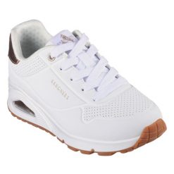 Buty Córka Skechers Uno Gen1 Shimmer Away czarny. Białe obuwie sportowe damskie Skechers, bez zapięcia, trekkingowe, Skechers Sport. Za 287.55 zł.