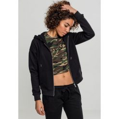Bluza damska z kapturem Urban Classic claic zip. Czarne bluzy damskie Urban Classics, bez wzorów, z kapturem. Za 186.50 zł.