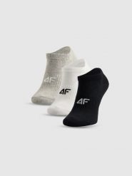4F Skarpetki stopki (3-pack) damskie - multikolor 35-38. Skarpetki damskie 4F, bez wzorów, z bawełny. Za 49.99 zł.