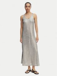 LOLA CASADEMUNT Sukienka codzienna LS2616083 Srebrny Regular Fit. Szare sukienki damskie LOLA CASADEMUNT, bez wzorów, z syntetyku, bez ramiączek. Za 459.99 zł.