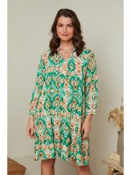 Curvy Lady Sukienka w kolorze zielonym rozmiar: 48/50. Zielone sukienki damskie Curvy Lady, bez wzorów, z wiskozy, klasyczne, bez ramiączek. Za 87.40 zł.