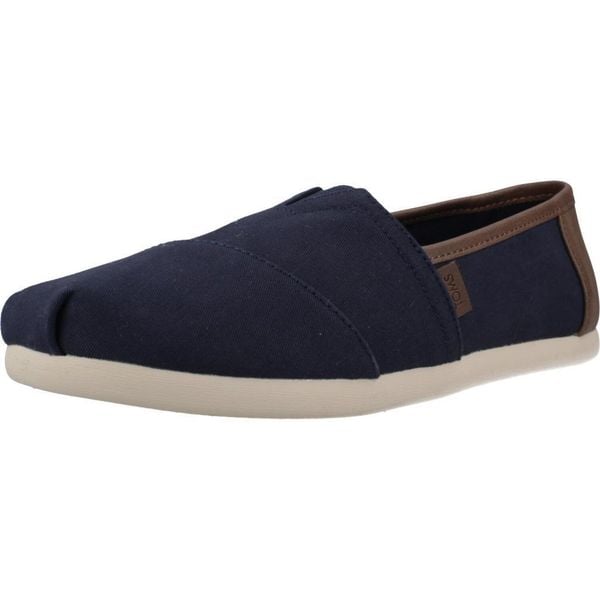Sandały TOMS ALPARGATA CLASSIC Niebieski. Niebieskie sandały damskie TOMS, bez wzorów, z tkaniny, bez obcasa, bez zapięcia. Za 253.99 zł.