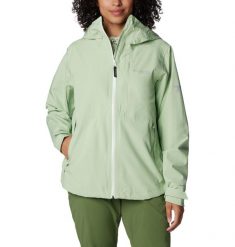 Kurtka Sportowa Z Kapturem Damska Columbia Ampli-Dry Shell. Zielone kurtki damskie Columbia, l, bez wzorów, z materiału, z kapturem. Za 660.99 zł.