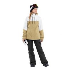 Kurtka snowboardowa damska Volcom Bolt Ins. Brązowe kurtki sportowe damskie Volcom, na zimę, s, bez wzorów, bez kaptura. W wyprzedaży za 769.65 zł.