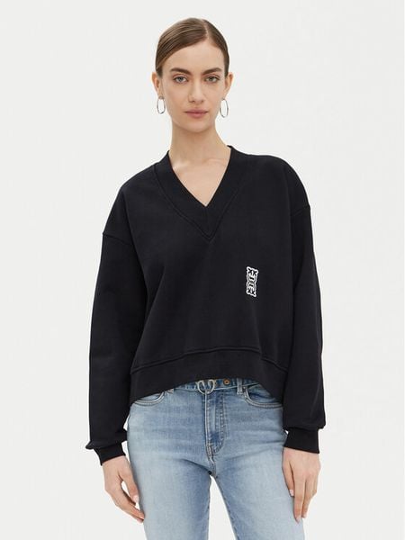 PINKO Bluza Magicmike 103724 Czarny Regular Fit. Czarne bluzy damskie Pinko, m, bez wzorów, z bawełny, bez kaptura. Za 399.99 zł.