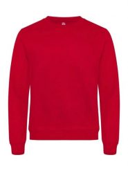 Clique Basic Roundneck bluza unisex z tkaniny antymechacącej – red. Czerwone bluzy damskie CLIQUE, s, bez wzorów, z bawełny, bez kaptura. Za 158.26 zł.