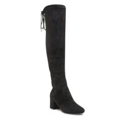 Kozaki Jenny Fairy. Czarne kozaki damskie Jenny Fairy, bez obcasa, na słupku, bez zapięcia. Za 199.99 zł.