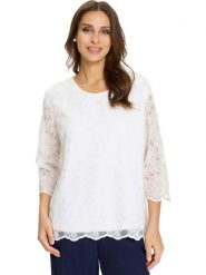 WITT WEIDEN Bluzka w kolorze kremowym rozmiar: 38. Brązowe bluzki damskie WITT WEIDEN, bez wzorów, z bawełny, bez kołnierzyka, bez ramiączek. Za 82.99 zł.