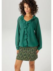 Aniston Bluzka w kolorze zielonym rozmiar: 46. Zielone bluzki damskie Aniston, bez wzorów, bez kołnierzyka, bez ramiączek. Za 82.99 zł.