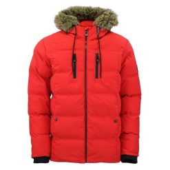 Kurtka puchowa damska z kapturem i futrem Peak Mountain. Czarne kurtki damskie Peak Mountain, xl, bez wzorów, z futra, z kapturem. Za 299.50 zł.