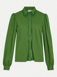 Vila Koszula Carmena 14102290 Zielony Regular Fit. Zielone koszule damskie Vila, xl, bez wzorów, z syntetyku, bez kołnierzyka, bez ramiączek. Za 129.99 zł.