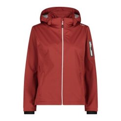 Damska kurtka turystyczna z kapturem CMP. Czerwone kurtki damskie CMP, bez wzorów, z kapturem. Za 409.05 zł.