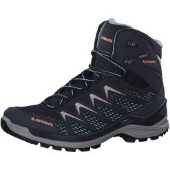Damskie buty turystyczne Lowa. Niebieskie obuwie trekkingowe damskie Lowa, z materiału, bez zapięcia. Za 1,100.99 zł.