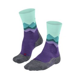 Skarpetki damskie Falke TK2 Explore. Fioletowe skarpetki damskie Falke, bez wzorów, z materiału. Za 161.50 zł.