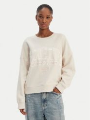 BOSS Bluza C Ever 50556999 Beżowy Oversize. Brązowe bluzy damskie Boss, l, bez wzorów, z bawełny, bez kaptura. Za 699.99 zł.