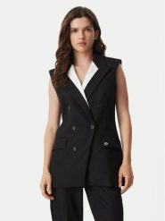 KARL LAGERFELD Kamizelka B3W14028 Czarny Relaxed Fit. Czarne kamizelki damskie KARL LAGERFELD, bez wzorów, z syntetyku, bez kaptura. Za 1,649.00 zł.