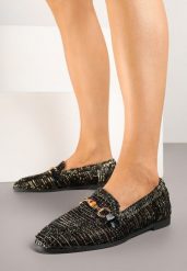 Czarne Mokasyny Loafersy z Ażurową Cholewką Kolarila. Czarne mokasyny damskie Born2be, bez obcasa. Za 89.99 zł.