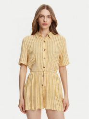 Roxy Kombinezon ERJWO03018 Żółty Regular Fit. Żółte sukienki damskie Roxy, bez wzorów, z wiskozy, bez ramiączek. Za 219.99 zł.