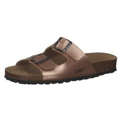 Klapki damskie CMP ECO THALITHA. Brązowe klapki damskie CMP, bez wzorów, bez obcasa, bez zapięcia. Za 129.99 zł.