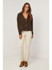 Soft Cashmere Kardigan w kolorze brązowym rozmiar: 34/36. Brązowe kardigany damskie Soft Cashmere, bez wzorów, prążkowane. Za 152.99 zł.