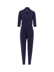 Les Lunes Kombinezon "Paul" w kolorze granatowym rozmiar: S. Niebieskie kombinezony damskie Les Lunes, s, bez wzorów, z tkaniny, bez kołnierzyka, bez ramiączek. Za 260.99 zł.