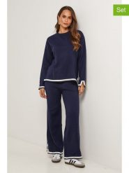 Soft Cashmere 2-częściowy zestaw w kolorze granatowym rozmiar: 36/38. Niebieskie swetry klasyczne damskie Soft Cashmere, z dzianiny, bez kołnierzyka. Za 195.99 zł.