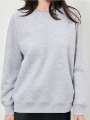 Dresowa bluza crewneck z raglanowym rękawem - szary. Szare bluzy damskie Sinsay, l, bez wzorów, z dresówki, bez kaptura. Za 15.99 zł.