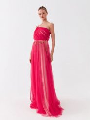 Elisabetta Franchi Sukienka wieczorowa AB-463-32E2-V780 Różowy Regular Fit. Czerwone sukienki damskie Elisabetta Franchi, bez wzorów, z syntetyku, wizytowe, bez ramiączek. Za 1,779.00 zł.