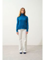 AUTHENTIC CASHMERE Kaszmirowy golf "Cassy" w kolorze niebieskim rozmiar: S. Niebieskie golfy damskie AUTHENTIC CASHMERE, s, bez wzorów, z kaszmiru, bez ramiączek. Za 184.46 zł.
