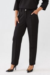 Eleganckie klasyczne czarne spodnie Eleonora PLUS SIZE XXL OVERSIZE JESIEŃ. Czarne spódnice damskie Moda Size Plus Iwanek, do pracy, na jesień, plus size, bez wzorów, z elastanu, biznesowe, mini. Za 219.90 zł.