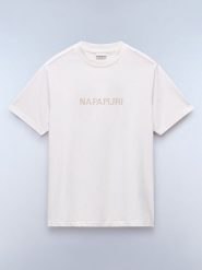 NAPAPIJRY Koszulka "Salees" w kolorze kremowym rozmiar: M. Białe bluzki damskie NAPAPIJRY, m, bez wzorów, z bawełny, bez kołnierzyka, bez ramiączek. Za 109.78 zł.