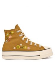 Converse Trampki Chuck 70 A17614C Brązowy. Brązowe trampki damskie Converse, bez wzorów, z materiału, bez zapięcia. Za 449.99 zł.