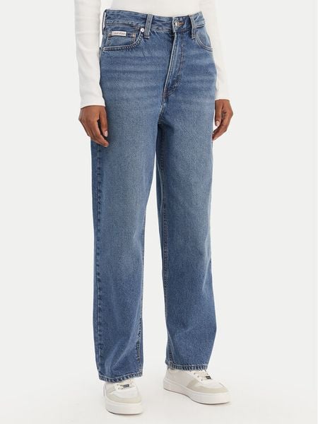 Calvin Klein Jeans Jeansy LV047E626G Niebieski Barrel Fit. Niebieskie jeansy damskie Calvin Klein Jeans. Za 260.99 zł.