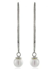 Luxenter Srebrne kolczyki z perłami rozmiar: onesize. Szare kolczyki damskie Luxenter, z perłą, srebrne, z zapięciem typu bigiel. Za 86.99 zł.