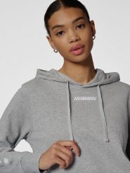 Bluza damska z kapturem Hummel Elemental. Szare bluzy damskie Hummel, na jesień, m, bez wzorów, z bawełny, z kapturem. Za 141.85 zł.